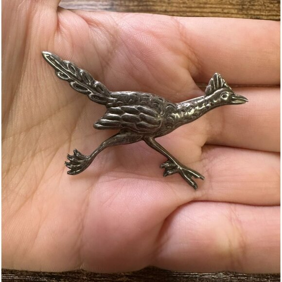VTG EDP E De Pichardo Taxco Mexico Sterling Silver Roadrunner Bird Brooch Pin! 9 - Picture 7 of 7